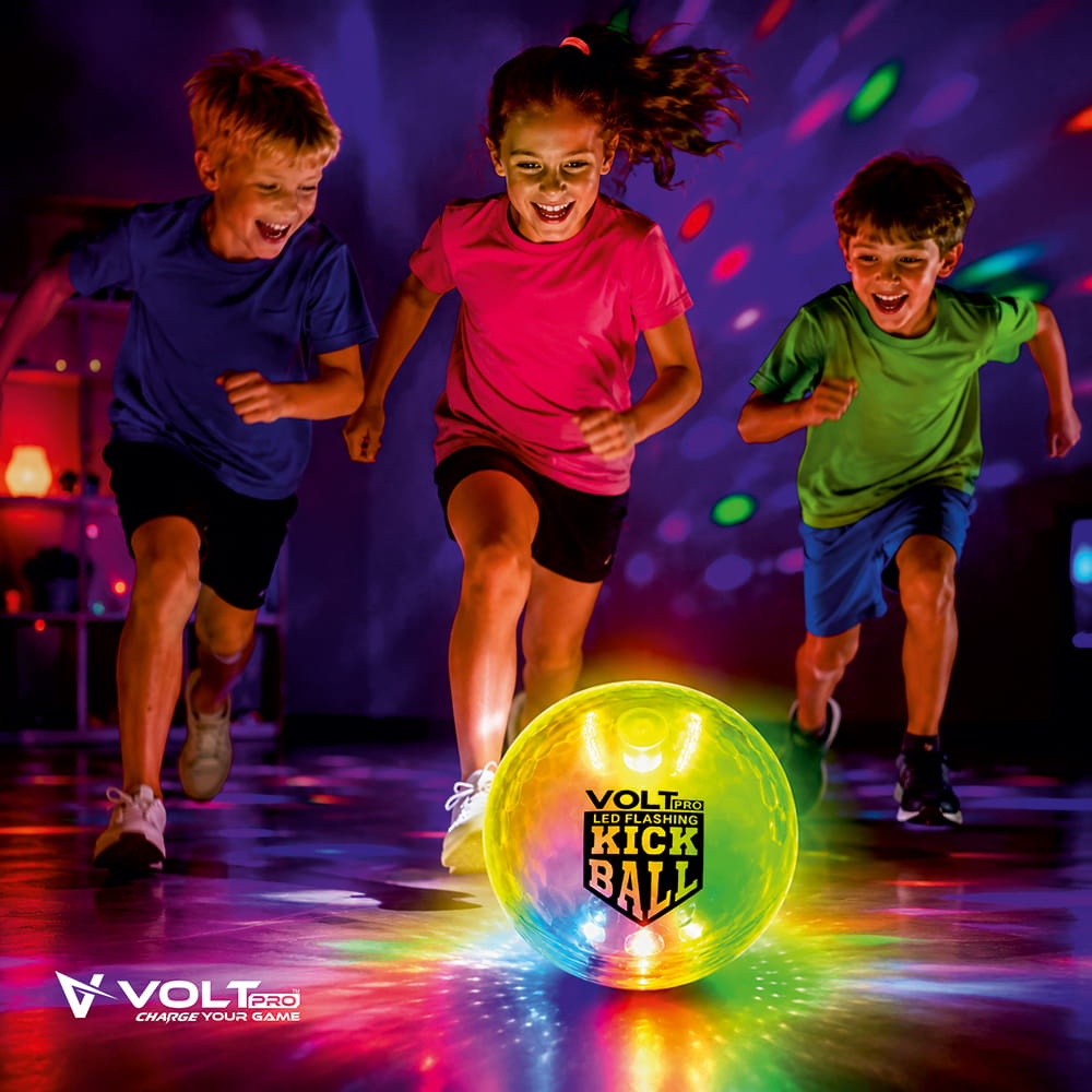 Hello Friends LED Kick Ball 4 Inch Pack of 2 features built-in motion sensor LED lights that flash automatically with every bounce. Made from soft, durable material, these high-bounce balls are perfect for indoor and outdoor play, keeping kids active and entertained. Hello Friends LED Kick Ball 4 Inch Pack of 2 features built-in motion sensor LED lights that flash automatically with every bounce. Made from soft, durable material, these high-bounce balls are perfect for indoor and outdoor play, keeping kids active and entertained.