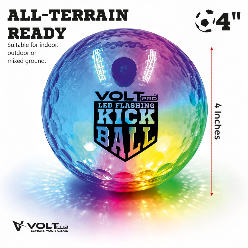 Hello Friends LED Kick Ball 4 Inch Pack of 2 features built-in motion sensor LED lights that flash automatically with every bounce. Made from soft, durable material, these high-bounce balls are perfect for indoor and outdoor play, keeping kids active and entertained. Hello Friends LED Kick Ball 4 Inch Pack of 2 features built-in motion sensor LED lights that flash automatically with every bounce. Made from soft, durable material, these high-bounce balls are perfect for indoor and outdoor play, keeping kids active and entertained.