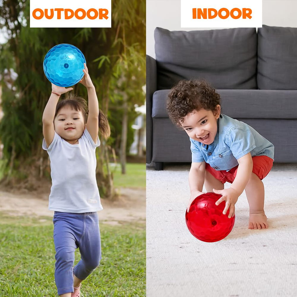 Hello Friends LED Play Ball 6 Inch features a built-in motion sensor that activates bright multicolor LED lights when bounced or moved. Made from durable, lightweight material, this high-bounce ball is perfect for indoor and outdoor play, offering hours of fun for kids. Hello Friends LED Play Ball 6 Inch features a built-in motion sensor that activates bright multicolor LED lights when bounced or moved. Made from durable, lightweight material, this high-bounce ball is perfect for indoor and outdoor play, offering hours of fun for kids.