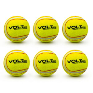 Volt Pro Cricket Tennis Ball Pack of 6 is made with a durable pure rubber core for consistent bounce, reliable performance, and long-lasting use. Designed for cricket practice, training, matches, and street cricket, these balls offer excellent control and playability.