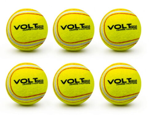 Volt Pro Cricket Tennis Ball Pack of 6 is made with a durable pure rubber core for consistent bounce, reliable performance, and long-lasting use. Designed for cricket practice, training, matches, and street cricket, these balls offer excellent control and playability.