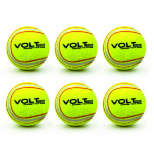 Volt Pro Cricket Tennis Ball Pack of 6 is made with a durable pure rubber core for consistent bounce, reliable performance, and long-lasting use. Designed for cricket practice, training, matches, and street cricket, these balls offer excellent control and playability.