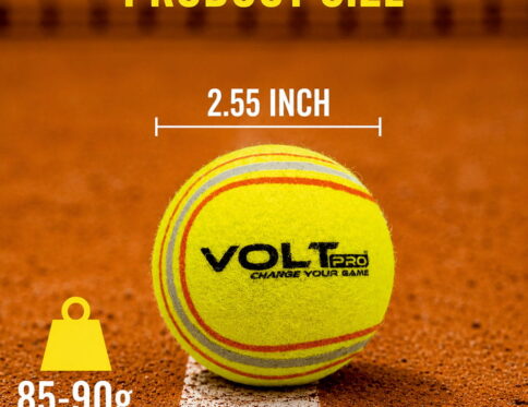 Volt Pro Cricket Tennis Ball Pack of 6 is made with a durable pure rubber core for consistent bounce, reliable performance, and long-lasting use. Designed for cricket practice, training, matches, and street cricket, these balls offer excellent control and playability.