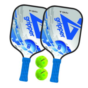 Volt Pro Glow Pickleball Paddle Set includes 2 lightweight wooden paddles and 2 glow pickleball balls for exciting indoor and outdoor play. With a durable 12mm paddle design and comfortable grip, this set is ideal for practice, family games, and recreational matches.
