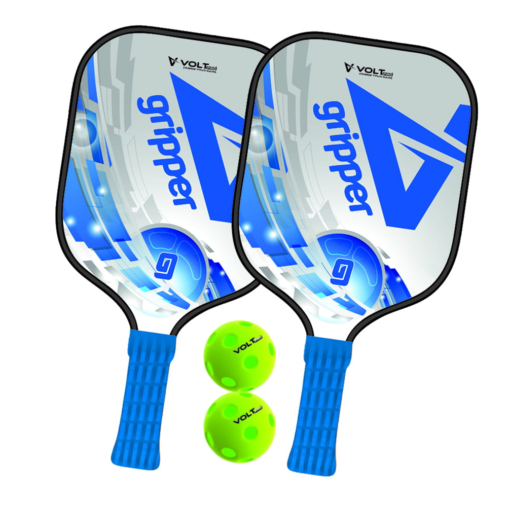 Volt Pro Glow Pickleball Paddle Set includes 2 lightweight wooden paddles and 2 glow pickleball balls for exciting indoor and outdoor play. With a durable 12mm paddle design and comfortable grip, this set is ideal for practice, family games, and recreational matches. Volt Pro Glow Pickleball Paddle Set includes 2 lightweight wooden paddles and 2 glow pickleball balls for exciting indoor and outdoor play. With a durable 12mm paddle design and comfortable grip, this set is ideal for practice, family games, and recreational matches.
