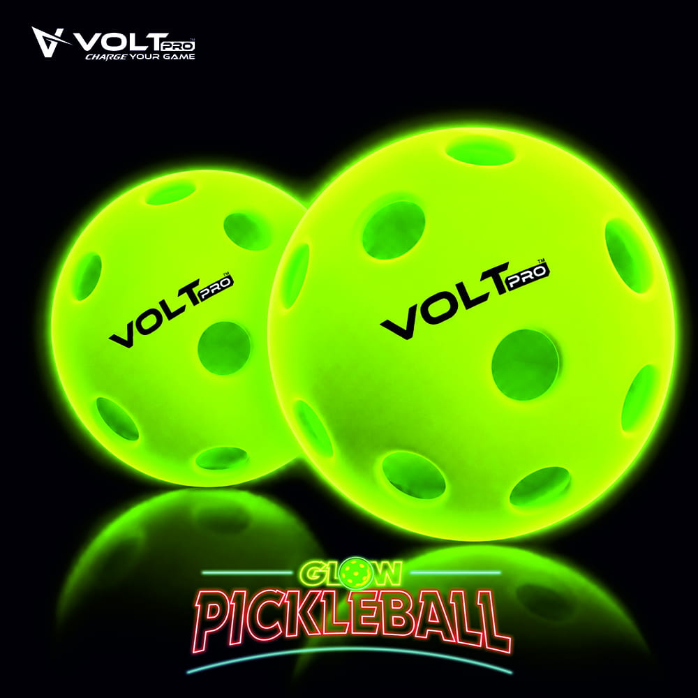 Volt Pro Glow Pickleball Paddle Set includes 2 lightweight wooden paddles and 2 glow pickleball balls for exciting indoor and outdoor play. With a durable 12mm paddle design and comfortable grip, this set is ideal for practice, family games, and recreational matches. Volt Pro Glow Pickleball Paddle Set includes 2 lightweight wooden paddles and 2 glow pickleball balls for exciting indoor and outdoor play. With a durable 12mm paddle design and comfortable grip, this set is ideal for practice, family games, and recreational matches.