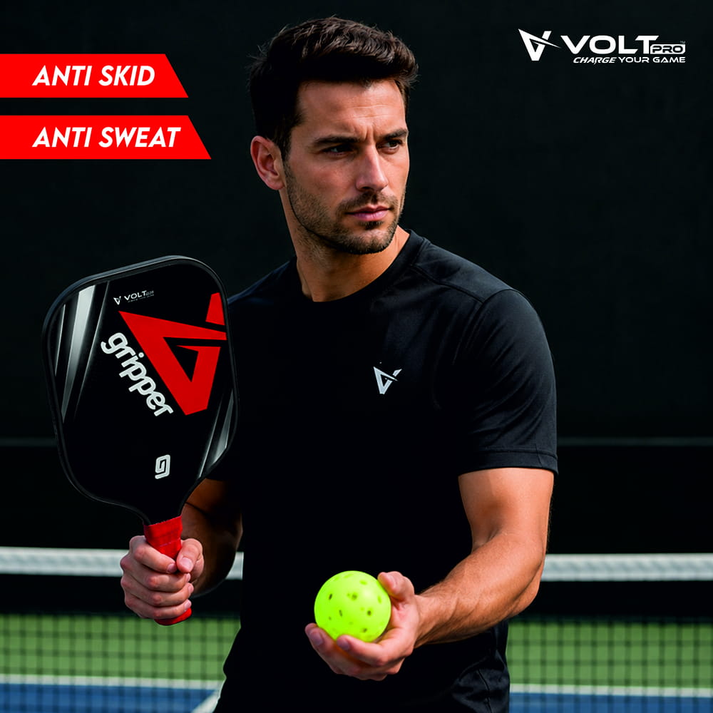 Volt Pro Glow Pickleball Paddle Set includes 2 lightweight wooden paddles and 2 glow pickleball balls for exciting indoor and outdoor play. With a durable 12mm paddle design and comfortable grip, this set is ideal for practice, family games, and recreational matches.