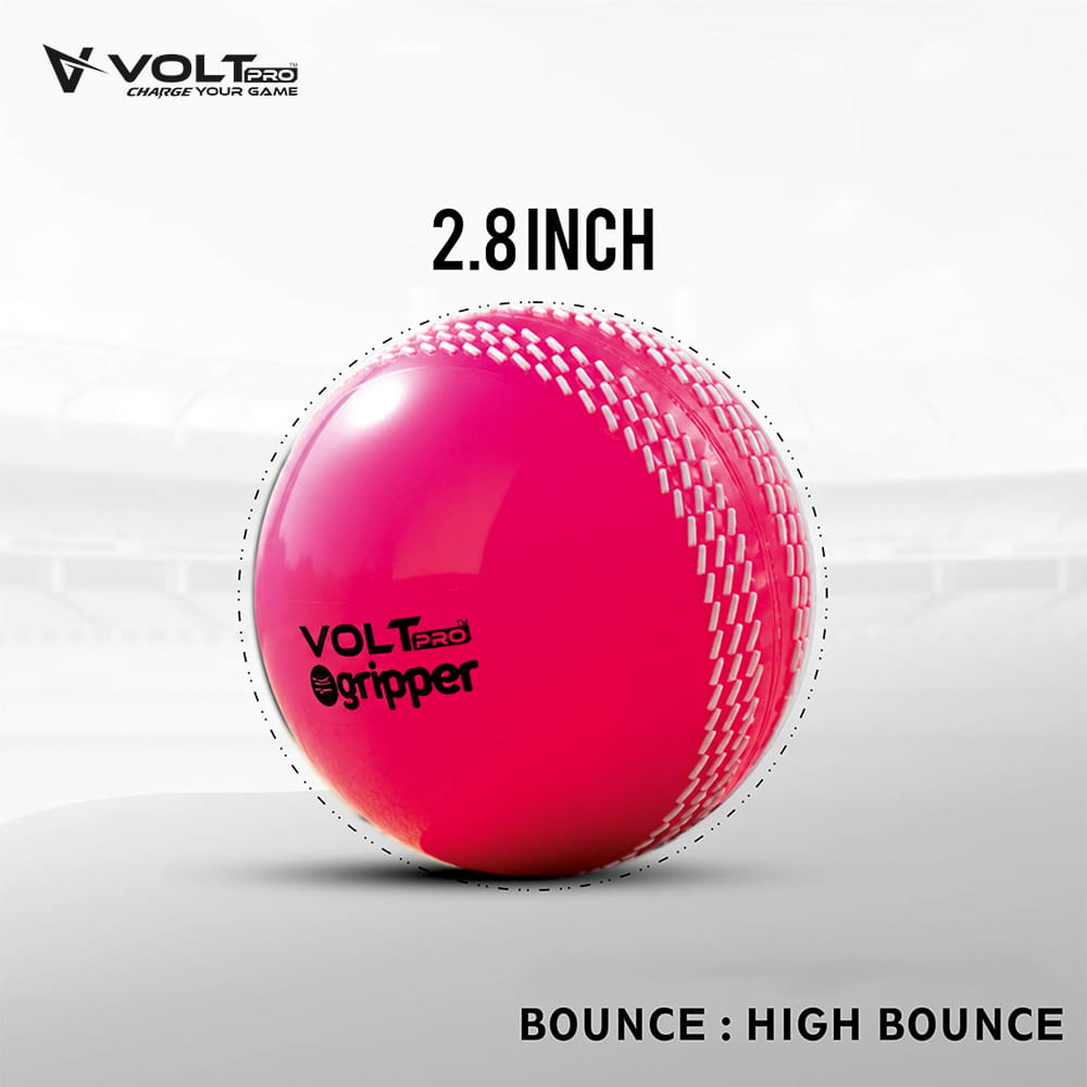 Volt Pro Gripper Seam Wind Cricket Tennis Ball Pack of 3 is designed for cricket practice, training, and matches. Featuring a gripper colored seam, soft and bouncy rubber construction, and a heavy 110g design, these balls provide better grip, improved swing, and reliable performance. Volt Pro Gripper Seam Wind Cricket Tennis Ball Pack of 3 is designed for cricket practice, training, and matches. Featuring a gripper colored seam, soft and bouncy rubber construction, and a heavy 110g design, these balls provide better grip, improved swing, and reliable performance.