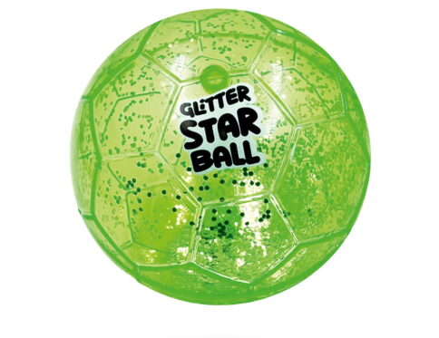 Hello Friends Glitter Star Ball 6 Inch features an attractive glitter finish with a Football Pattern. Its lightweight and high-bounce design makes it easy to handle and suitable for fun indoor and outdoor play.