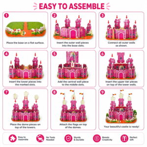 Hello Friends 3D Cardboard Puzzle is a fun DIY model-building activity for kids aged 4 years and above. The pre-cut pieces are easy to assemble into a 3D standing model, helping develop creativity, concentration, coordination, and problem-solving skills.