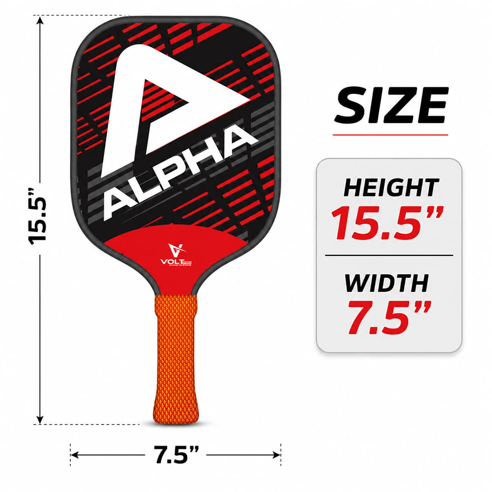 Volt Pro Alpha Pickleball Paddle Set includes 2 wooden paddles and 2 pickleballs, designed with anti-skid and anti-sweat features for comfortable handling. A beginner-friendly set for indoor and outdoor pickleball play.
