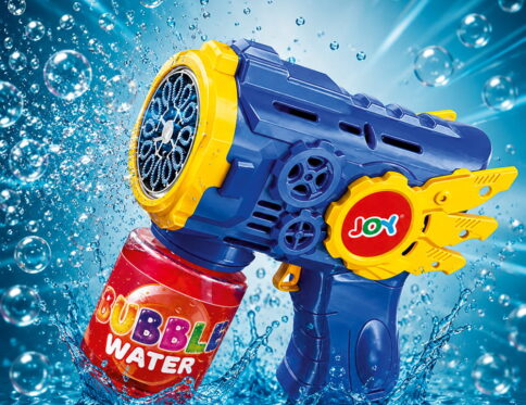 Hello Friends 12 Hole Automatic Bubble Gun creates a continuous stream of bubbles for exciting indoor and outdoor play. Featuring a battery-operated design and an included bubble tray, it is perfect for parties, gardens, birthdays, and everyday fun for kids.