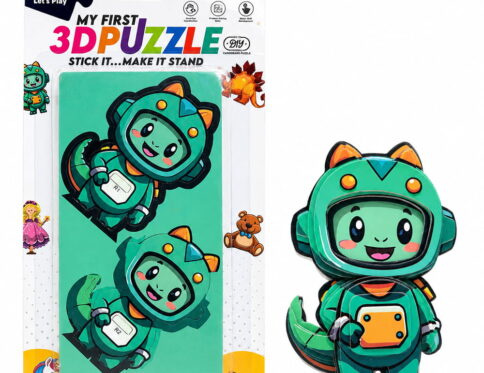 Hello Friends 3D Astronaut Puzzle for Kids Age 4+ | DIY Stand & Build Cardboard Activity Toy