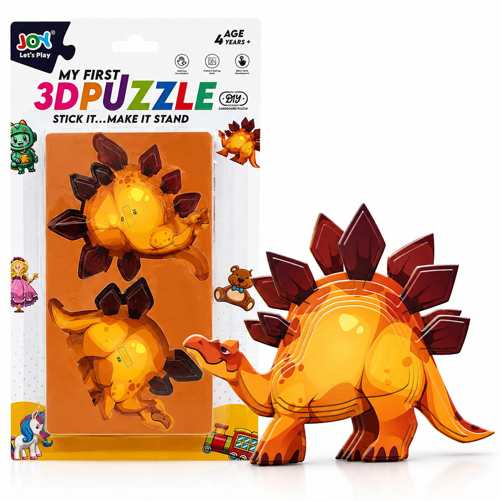 Hello Friends 3D Puzzle is a fun DIY cardboard activity toy for kids aged 4 years and above. Children can assemble the pieces to create a 3D standing model while developing creativity, concentration, and problem-solving skills.