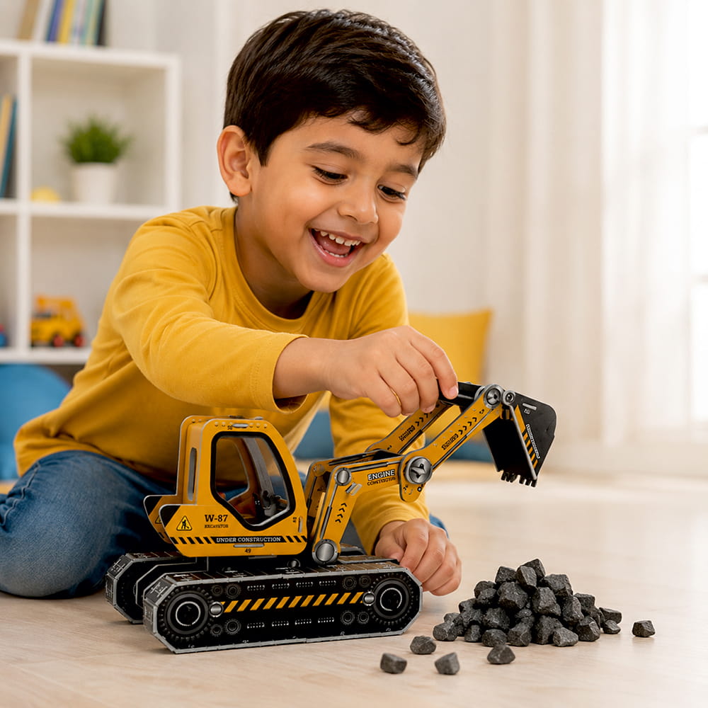 Hello Friends 3D Cardboard Puzzle is a fun DIY model-building activity for kids aged 4 years and above. The pre-cut pieces are easy to assemble into a 3D standing model, helping develop creativity, concentration, coordination, and problem-solving skills.