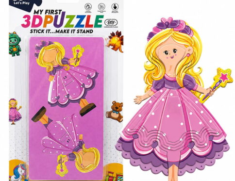 Hello Friends 3D Puzzle is a fun DIY cardboard activity toy for kids aged 4 years and above. Children can assemble the pieces to create a 3D standing model while developing creativity, concentration, and problem-solving skills.