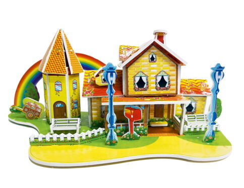 Hello Friends 3D Cardboard Puzzle is a fun DIY model-building activity for kids aged 4 years and above. The pre-cut pieces are easy to assemble into a 3D standing model, helping develop creativity, concentration, coordination, and problem-solving skills.
