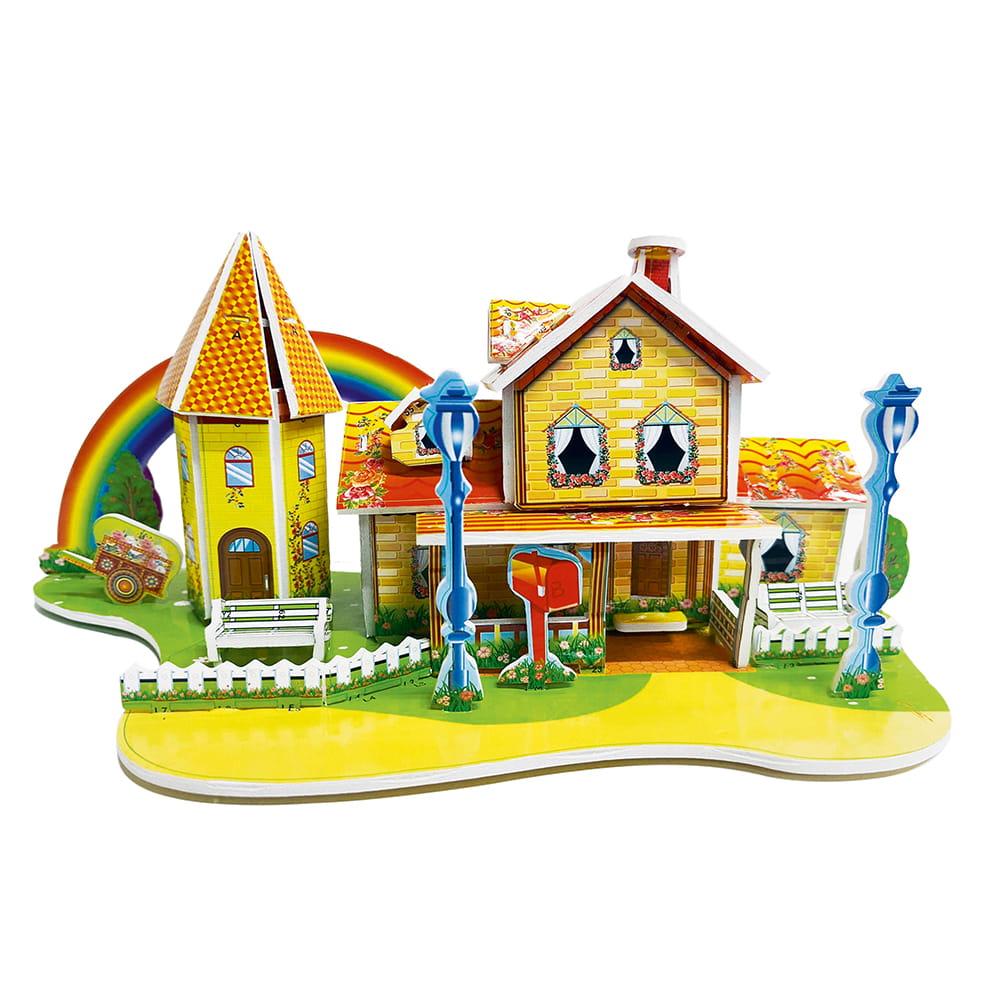 Hello Friends 3D Cardboard Puzzle is a fun DIY model-building activity for kids aged 4 years and above. The pre-cut pieces are easy to assemble into a 3D standing model, helping develop creativity, concentration, coordination, and problem-solving skills.
