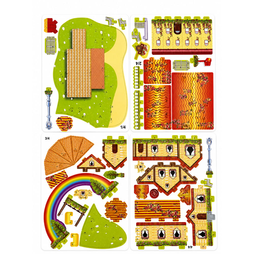 Hello Friends 3D Cardboard Puzzle is a fun DIY model-building activity for kids aged 4 years and above. The pre-cut pieces are easy to assemble into a 3D standing model, helping develop creativity, concentration, coordination, and problem-solving skills.