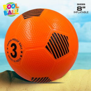 Volt Pro Inflatable Pool Ball is a fun and colorful soft PVC scented beach ball specially designed for exciting indoor and outdoor play activities for kids and families. Its lightweight inflatable design makes it perfect for swimming pools, beaches, gardens, playgrounds, vacations, picnics, and party games.