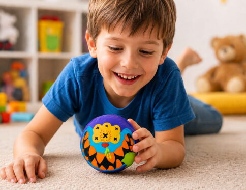 Hello Friends Ghost Monster Playground Ball is a fun and colourful bouncy ball for kids, featuring a unique 3D ghost monster design. Lightweight and easy to handle, it is perfect for throwing, catching, bouncing, and active indoor or outdoor play.
