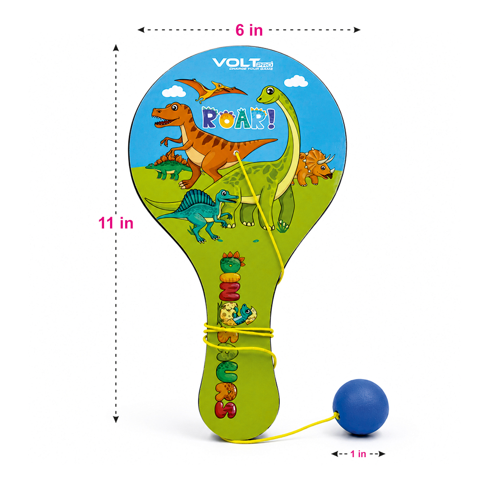 Hello Friends Wooden Paddle Ball is a fun kids' activity toy with a durable wooden paddle and elastic string-attached rubber ball, designed for active indoor and outdoor play while encouraging hand-eye coordination and focus.