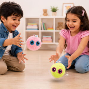 Hello Friends Fuzz Ball is a soft and fluffy high bounce play ball designed for endless fun and active play for kids. Its furry outer texture and lightweight bouncing design make it exciting for indoor and outdoor games.