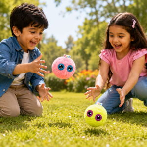 Hello Friends Fuzz Ball is a soft and fluffy high bounce play ball designed for endless fun and active play for kids. Its furry outer texture and lightweight bouncing design make it exciting for indoor and outdoor games.
