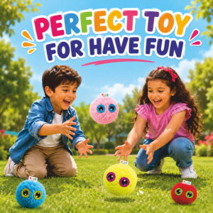 Hello Friends Fuzz Ball is a soft and fluffy high bounce play ball designed for endless fun and active play for kids. Its furry outer texture and lightweight bouncing design make it exciting for indoor and outdoor games.