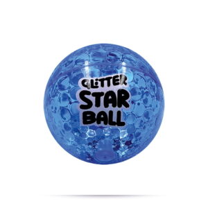 Hello Friends Glitter Star Ball 4 Inch is a soft and lightweight high-bounce play ball with an attractive glitter star design. Its compact size makes it easy for kids to hold, throw, catch, and bounce during indoor and outdoor play.