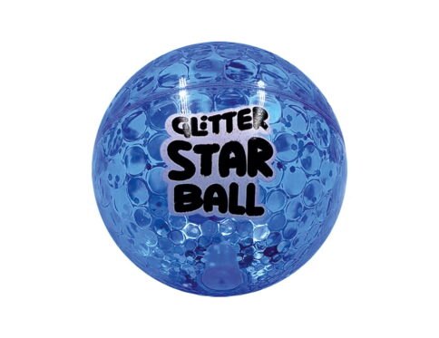 Hello Friends Glitter Star Ball 4 Inch is a soft and lightweight high-bounce play ball with an attractive glitter star design. Its compact size makes it easy for kids to hold, throw, catch, and bounce during indoor and outdoor play.