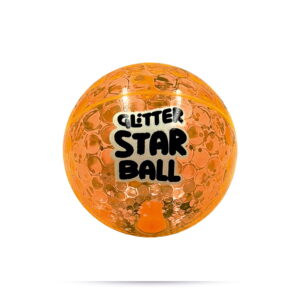 Hello Friends Glitter Star Ball 4 Inch is a soft and lightweight high-bounce play ball with an attractive glitter star design. Its compact size makes it easy for kids to hold, throw, catch, and bounce during indoor and outdoor play.