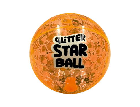 Hello Friends Glitter Star Ball 4 Inch is a soft and lightweight high-bounce play ball with an attractive glitter star design. Its compact size makes it easy for kids to hold, throw, catch, and bounce during indoor and outdoor play.