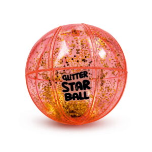 Bring a sporty sparkle to playtime with the Hello Friends Glitter Star Ball 6 Inch. Featuring a fun Basketball Pattern and glitter finish, this lightweight bouncing ball is made for throwing, catching, kicking and active play.