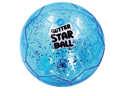 Hello Friends Glitter Star Ball 6 Inch features an attractive glitter finish with a Football Pattern. Its lightweight and high-bounce design makes it easy to handle and suitable for fun indoor and outdoor play.