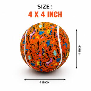 Hello Friends Jumbo Tennis Ball 4 Inch is a soft and bouncy toy ball designed for kids. Its large size makes it easy to hold, throw, catch, and bounce, making it ideal for fun indoor and outdoor play.