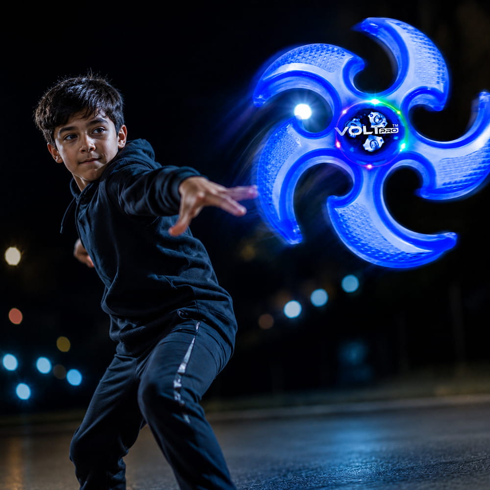 Hello Friends LED Flying Star Disc is a fun and exciting glow flying toy designed for kids and adults who enjoy active indoor and outdoor games. The flying disc features bright LED lighting effects that create an attractive glow during playtime, making it perfect for both daytime and nighttime fun activities.