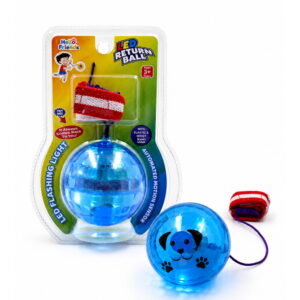 The Hello Friends Light Yo Yo Ball is a 2.5-inch bouncing return toy with a fun light effect, wrist band, and attached string. Kids can enjoy repeated throwing, bouncing, spinning, and catching while staying active.
