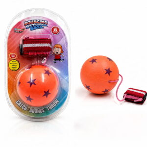 Hello Friends Printed Bouncing Return Ball is a fun 2-inch mini toy with a wrist band and string that lets kids catch, bounce, and throw the ball repeatedly. Its printed tennis-style design makes playtime more engaging while encouraging coordination and reflex skills.