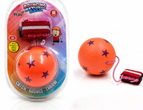 Hello Friends Printed Bouncing Return Ball is a fun 2-inch mini toy with a wrist band and string that lets kids catch, bounce, and throw the ball repeatedly. Its printed tennis-style design makes playtime more engaging while encouraging coordination and reflex skills.