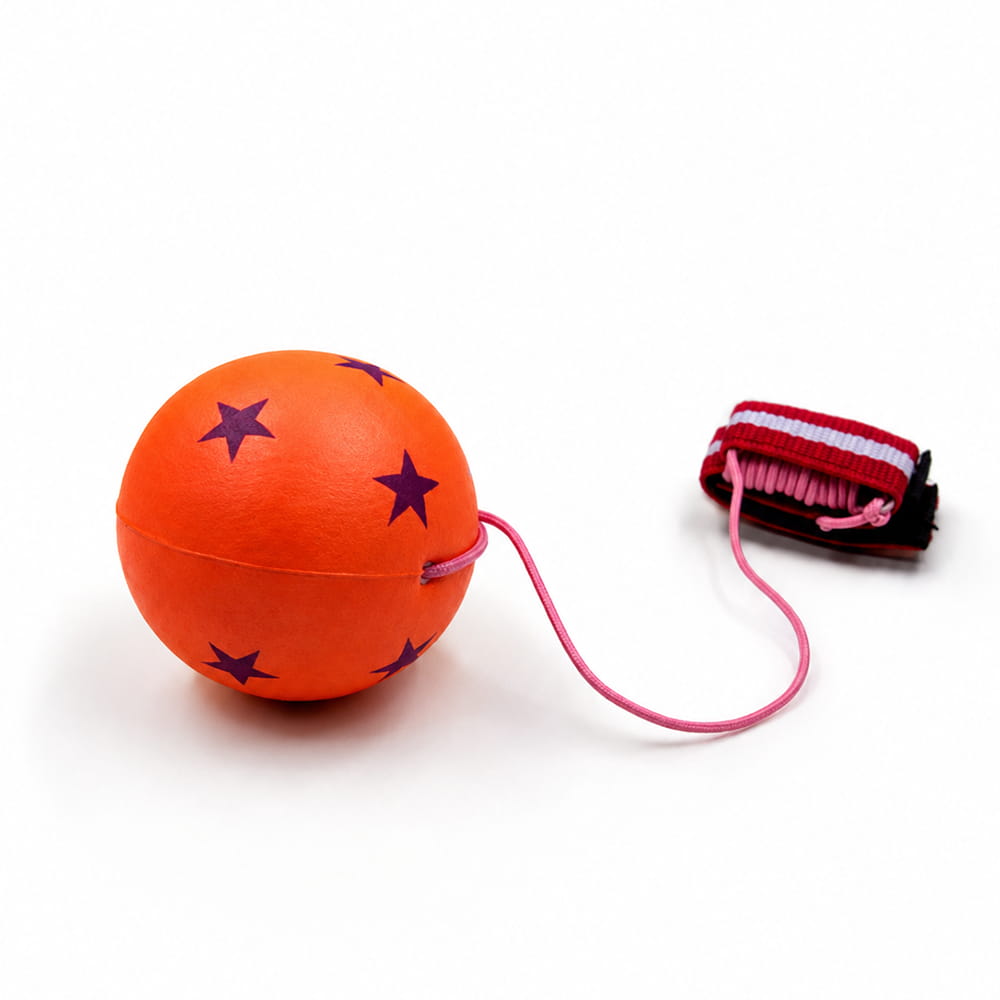 Hello Friends Printed Bouncing Return Ball is a fun 2-inch mini toy with a wrist band and string that lets kids catch, bounce, and throw the ball repeatedly. Its printed tennis-style design makes playtime more engaging while encouraging coordination and reflex skills.