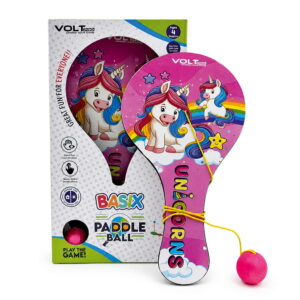 Hello Friends Wooden Paddle Ball is a fun kids' activity toy with a durable wooden paddle and elastic string-attached rubber ball, designed for active indoor and outdoor play while encouraging hand-eye coordination and focus.