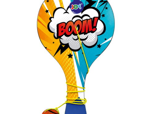 Hello Friends Wooden Paddle Ball is a classic skill-based game featuring a durable wooden paddle and a rubber ball attached with an elastic string. Designed for senior-size play, it offers an enjoyable way for kids to practice catching, hitting, and coordination.