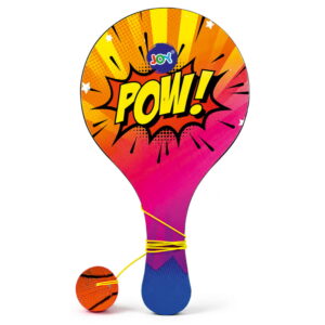 Hello Friends Wooden Paddle Ball is a classic skill-based game featuring a durable wooden paddle and a rubber ball attached with an elastic string. Designed for senior-size play, it offers an enjoyable way for kids to practice catching, hitting, and coordination.