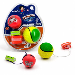 The Hello Friends Yo Yo Ball Combo Set includes 2 mini bouncing return balls in 2-inch and 2.5-inch sizes. With wrist bands and attached strings, kids can enjoy throwing, bouncing, catching, and spinning activities with two different ball sizes.