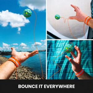 Hello Friends Yo Yo Boom Ball is a fun rebound toy with a wrist band and elastic string that lets kids bounce, catch, and return the ball repeatedly. It encourages active play while helping improve hand-eye coordination, focus, and reflexes.