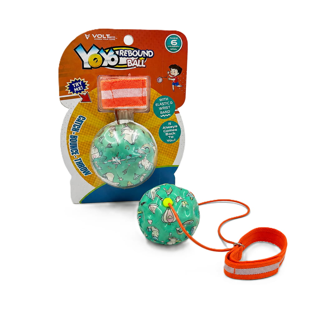 Hello Friends Yo Yo Boom Ball is a fun rebound toy with a wrist band and elastic string that lets kids bounce, catch, and return the ball repeatedly. It encourages active play while helping improve hand-eye coordination, focus, and reflexes.