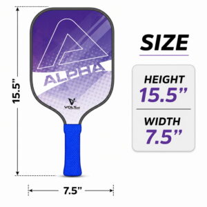 Volt Pro Alpha Pickleball Paddle Set includes 2 wooden paddles and 2 pickleballs, designed with anti-skid and anti-sweat features for comfortable handling. A beginner-friendly set for indoor and outdoor pickleball play.