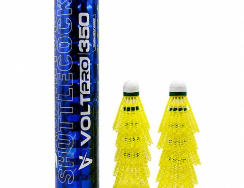 Volt Pro 350 Badminton Shuttlecock is a tournament-grade nylon shuttlecock featuring a durable nylon skirt and wooden compressed cork base. Its medium-speed design provides stable and accurate flight, making it suitable for training, practice, and match play.