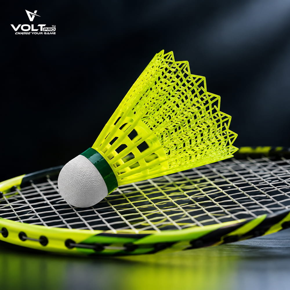 Volt Pro 350 Badminton Shuttlecock is a tournament-grade nylon shuttlecock featuring a durable nylon skirt and wooden compressed cork base. Its medium-speed design provides stable and accurate flight, making it suitable for training, practice, and match play.